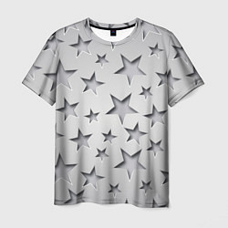 Футболка мужская Grey stars, цвет: 3D-принт