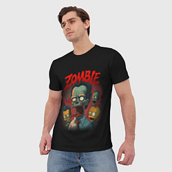 Футболка мужская Зомби в стиле Симпсонов, цвет: 3D-принт — фото 2