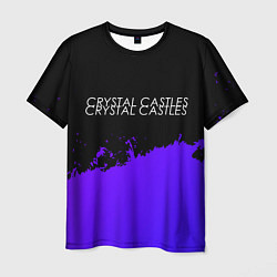 Футболка мужская Crystal Castles purple grunge, цвет: 3D-принт