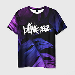 Футболка мужская Blink 182 neon monstera, цвет: 3D-принт