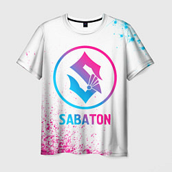 Футболка мужская Sabaton neon gradient style, цвет: 3D-принт