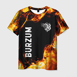 Футболка мужская Burzum и пылающий огонь, цвет: 3D-принт