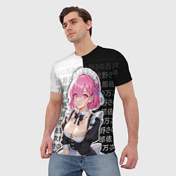 Футболка мужская Рам - аниме ре зеро, цвет: 3D-принт — фото 2
