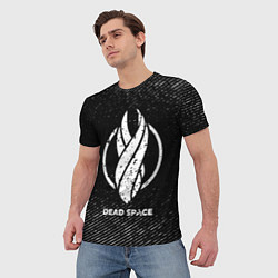 Футболка мужская Dead Space с потертостями на темном фоне, цвет: 3D-принт — фото 2