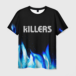 Футболка мужская The Killers blue fire, цвет: 3D-принт