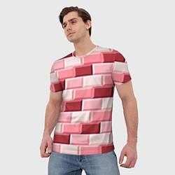 Футболка мужская Красные кирпичи, цвет: 3D-принт — фото 2