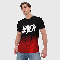 Футболка мужская Slayer red plasma, цвет: 3D-принт — фото 2