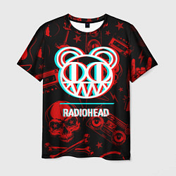 Футболка мужская Radiohead rock glitch, цвет: 3D-принт