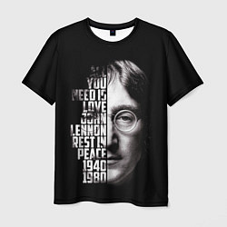 Футболка мужская Джон Леннон легенда, цвет: 3D-принт