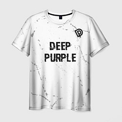 Футболка мужская Deep Purple glitch на светлом фоне: символ сверху, цвет: 3D-принт