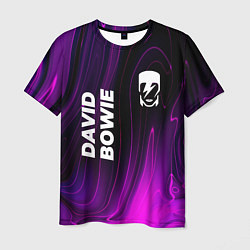 Футболка мужская David Bowie violet plasma, цвет: 3D-принт