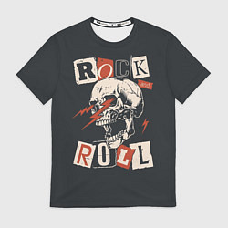 Футболка мужская Rock - молнии из глаз, цвет: 3D-принт