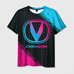 Футболка мужская Changan - neon gradient, цвет: 3D-принт