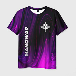 Футболка мужская Manowar violet plasma, цвет: 3D-принт