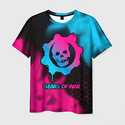 Футболка мужская Gears of War - neon gradient, цвет: 3D-принт
