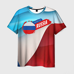 Футболка мужская Russia abstract, цвет: 3D-принт