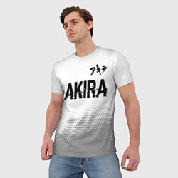Футболка мужская Akira glitch на светлом фоне: символ сверху, цвет: 3D-принт — фото 2