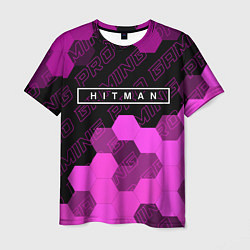 Футболка мужская Hitman pro gaming: символ сверху, цвет: 3D-принт