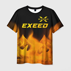 Футболка мужская Exeed - gold gradient: символ сверху, цвет: 3D-принт