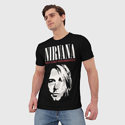 Футболка мужская Nirvana - Kurt Cobain, цвет: 3D-принт — фото 2