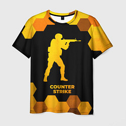 Футболка мужская Counter Strike - gold gradient, цвет: 3D-принт