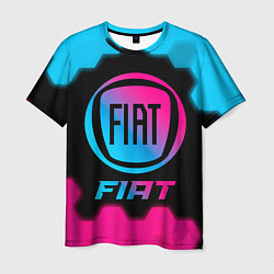 Футболка мужская Fiat - neon gradient, цвет: 3D-принт