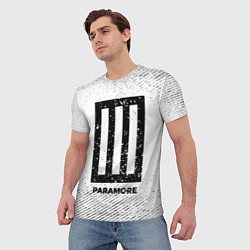 Футболка мужская Paramore с потертостями на светлом фоне, цвет: 3D-принт — фото 2
