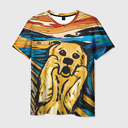Футболка мужская Крик собаки, цвет: 3D-принт