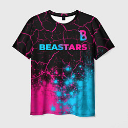 Футболка мужская Beastars - neon gradient: символ сверху, цвет: 3D-принт
