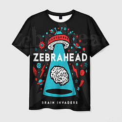 Футболка мужская Zebrahead brains invaders, цвет: 3D-принт