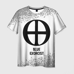 Футболка мужская Blue Exorcist glitch на светлом фоне, цвет: 3D-принт