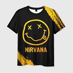 Футболка мужская Nirvana - gold gradient, цвет: 3D-принт