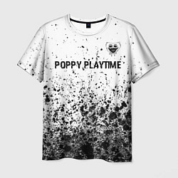 Футболка мужская Poppy Playtime glitch на светлом фоне: символ свер, цвет: 3D-принт