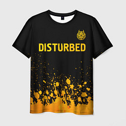 Футболка мужская Disturbed - gold gradient: символ сверху, цвет: 3D-принт