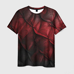 Футболка мужская Black red texture, цвет: 3D-принт