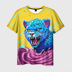 Футболка мужская Кислотный Леопард, цвет: 3D-принт