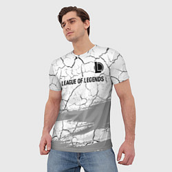Футболка мужская League of Legends glitch на светлом фоне: символ с, цвет: 3D-принт — фото 2