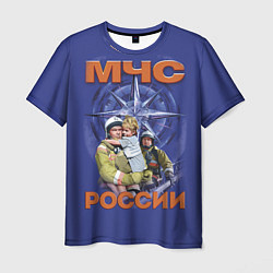 Футболка мужская МЧС России - спасатели, цвет: 3D-принт