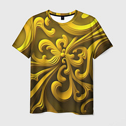 Футболка мужская Желтый объемный узор, цвет: 3D-принт