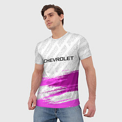 Футболка мужская Chevrolet pro racing: символ сверху, цвет: 3D-принт — фото 2