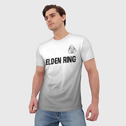 Футболка мужская Elden Ring glitch на светлом фоне: символ сверху, цвет: 3D-принт — фото 2