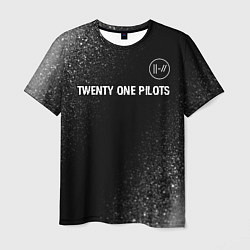 Футболка мужская Twenty One Pilots glitch на темном фоне: символ св, цвет: 3D-принт