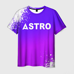 Футболка мужская Astro neon background, цвет: 3D-принт