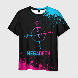 Футболка мужская Megadeth - neon gradient, цвет: 3D-принт