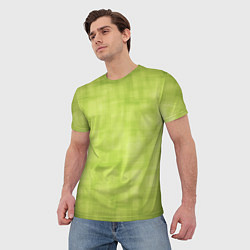 Футболка мужская Green and square, цвет: 3D-принт — фото 2