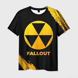 Футболка мужская Fallout - gold gradient, цвет: 3D-принт