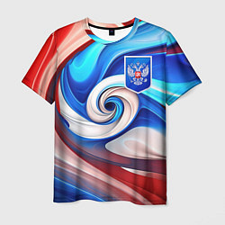 Футболка мужская Абстракция герб России, цвет: 3D-принт