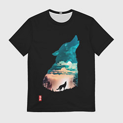 Футболка мужская Спектральный лунный свет, цвет: 3D-принт