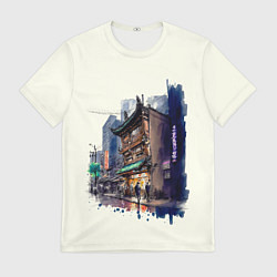 Футболка мужская Улица ночных баров, цвет: 3D-принт