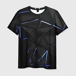 Футболка мужская Black texture neon line, цвет: 3D-принт